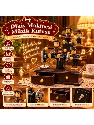 Ebuu Concept Nostaljik Dikiş Makinesi Müzik Kutusu