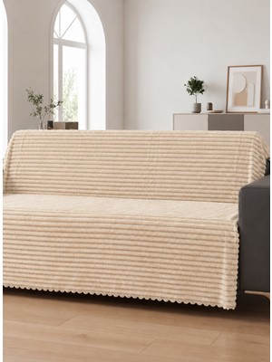 Bella Home 175X215 cm Çizgili Koltuk Örtüsü | Yumuşak Dokulu | Zarif ve Şık Tasarım