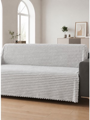 Bella Home 175X215 cm Çizgili Koltuk Örtüsü | Yumuşak Dokulu | Zarif ve Şık Tasarım