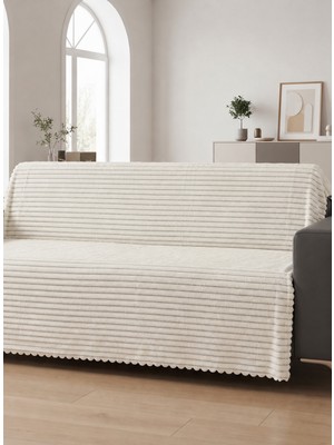 Bella Home 175X215 cm Çizgili Koltuk Örtüsü | Yumuşak Dokulu | Zarif ve Şık Tasarım