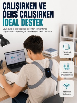 Str Store Kablosuz Akıllı Dik Duruş Aparatı Titreşim Hatırlatma Özellikli Destekleyici