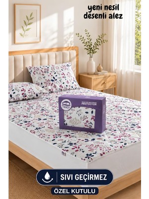 Morena Desenli Sıvı Geçirmez Kapitone Fitted Alez ve Yastık Kılıfı Seti Özel Kutulu Gönderim (100 x 200)