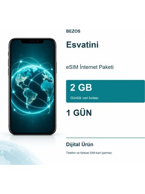 Timion Esvatini Esım Internet Paketi Günlük 2 GB 1 Gün