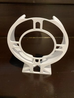 Timion 3D Baskı Silindirik Mesh Router Duvar Standı Beyaz Havalandırma Delikli Modem Duvar Askısı 110 mm Çaplı