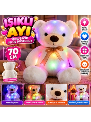 Timion 1047 Işıklı Ayı 70 Cm-Beyaz