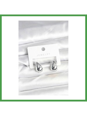 Soi Home Gümüş Renk Damla Küpe 17 mm Soı