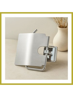 Bezos Geniş Kapaklı Metal Wc Kağıtlığı (Yapışkanlı Montaj) Bcks