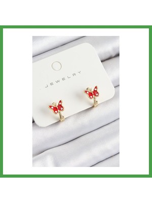 Soi Home Pirinç Kelebek Model Gold Renk Çocuk Küpe Soı