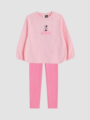 LC Waikiki Lcw Kids Pembe Minnie Mouse Baskılı Kız Çocuk Takım