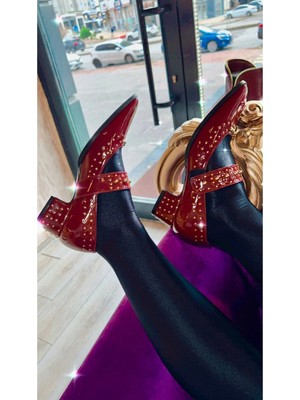 Purple Shoes Topuklu Babet