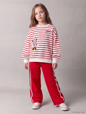 LC Waikiki Lcw Kids Kırmızı Minnie Mouse Lisanslı Kız Çocuk Takım