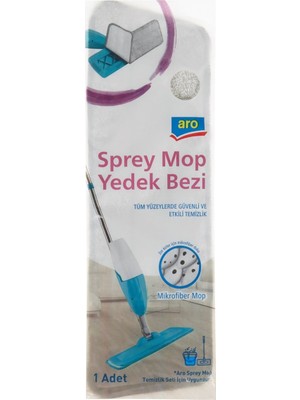 Aro Sprey Mop Yedek Paspas - Mikrofiber Bez, Tüm Yüzeyler Için 4'li Avantaj Paketi - 4 Adet
