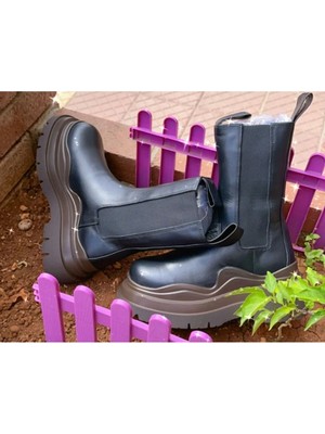 Purple Shoes Siyah Gotik Bot