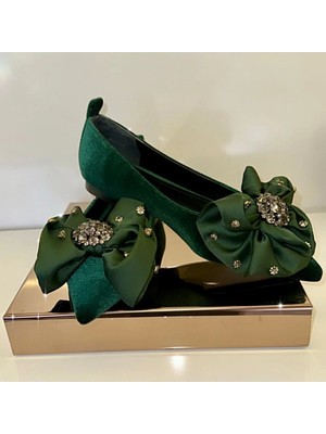 Purple Shoes Yeşil Taşlı Babet