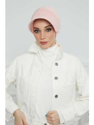 Mestore Siperlikli Penye Şapka Bone,b-73 Pudra