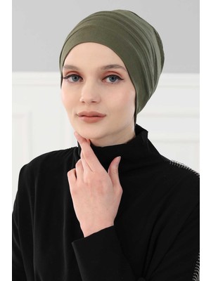 Mestore Bere Model Tesettür Bone,b-34 Haki Yeşili