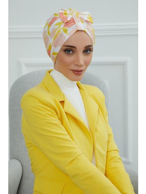 Mestore Desenli Önden Fiyonklu Bone,b-7yd Desen 31