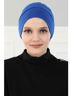 Mestore Bere Model Tesettür Bone,b-35 Saks Mavisi