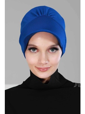 Mestore Şapkalı Penye Bone,b-30 Saks Mavisi