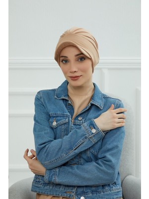 Mestore Şapkalı Penye Bone,b-30 Sütlü Kahve