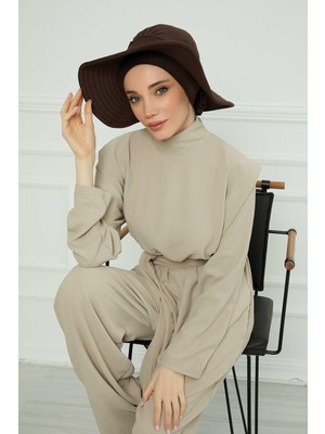 Mestore Çıkarılabilir Penye Şapka Bone,s-2p Kahverengi