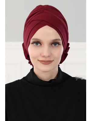 Mestore Çapraz Güllü Bone,b-26 Bordo