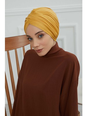 Mestore Tesettür Bone,b-9 Hardal Sarısı