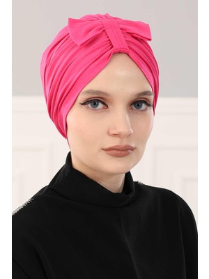 Mestore Önden Fiyonklu Bone,b-7 Fuşya