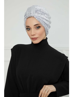 Mestore Ön Kemer Detaylı Payetli BONE,B-68P Gümüş