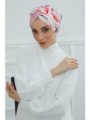 Mestore Desenli Önden Fiyonklu Bone,b-7yd Desen 26