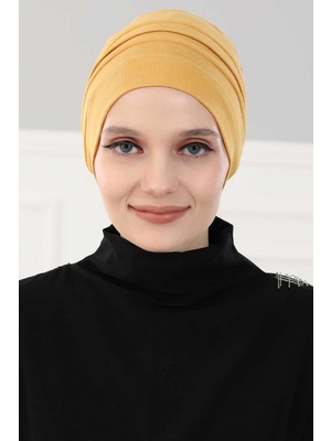 Mestore Bere Model Tesettür Bone,b-34 Hardal Sarısı