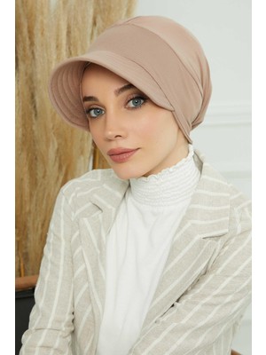 Mestore Siperlikli Penye Şapka Bone,b-73 Vizon