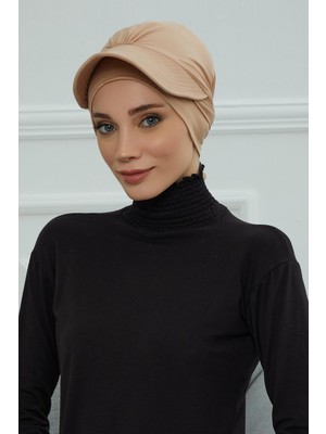 Mestore Siperlik Detaylı Penye Bone,b-66 Sütlü Kahve