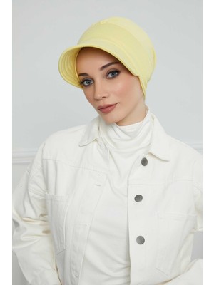 Mestore Siperlikli Penye Şapka Bone,b-73 Sarı