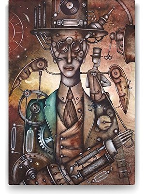 Mekanik Adam Tablosu - 40X60 cm