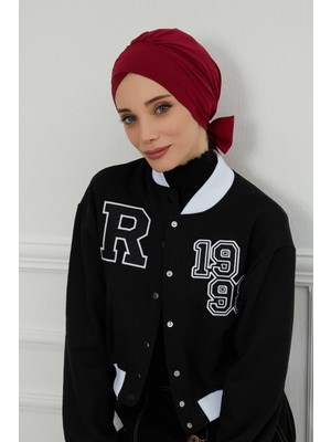 Mestore Kuşaklı Penye Bone,b-31 Bordo