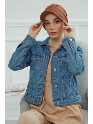 Mestore Şapkalı Penye Bone,b-30 Koyu Kahverengi