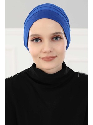 Mestore Bere Model Tesettür Bone,b-34 Saks Mavisi