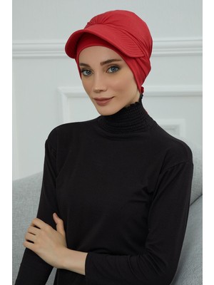 Mestore Siperlik Detaylı Penye Bone,b-66 Kırmızı