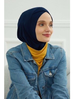 Mestore Önü Çapraz Detaylı Penye Iç Bone,tb-4,tb-4 Lacivert