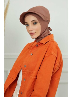 Mestore Siperlikli Penye Bone,b-75 Koyu Kahverengi