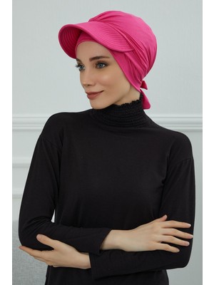 Mestore Siperlik Detaylı Penye Bone,b-66 Fuşya