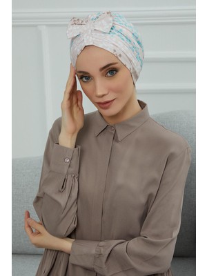 Mestore Desenli Önden Fiyonklu Bone,b-7yd Desen 30