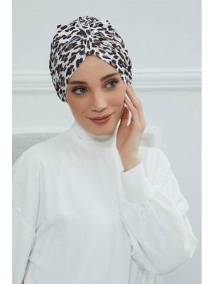 Mestore Desenli Önden Fiyonklu Bone,b-7yd Desen 29