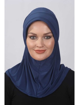 Mestore Takmatik Hazır Şal  Indigo
