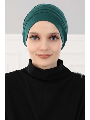 Mestore Bere Model Tesettür Bone,b-34 Koyu Yeşil