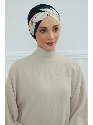 Mestore Desenli Tesettür Bone,b-9yd Desen 32