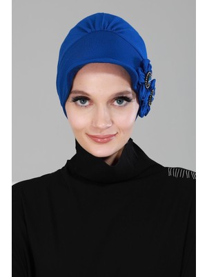 Mestore Taşlı Şapka Bone,b-43 Saks Mavisi
