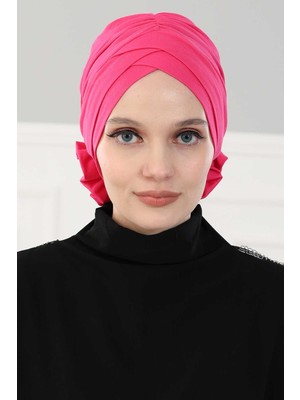 Mestore Çapraz Güllü Bone,b-26 Fuşya