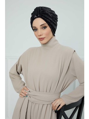 Mestore Ön Kemer Detaylı Payetli BONE,B-68P Siyah